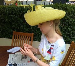 Georgina picking her winners at Ascot