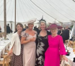 We had an absolutely splendid day at my granddaughter’s wedding and thought you might like to see how we looked in your incredible hats.